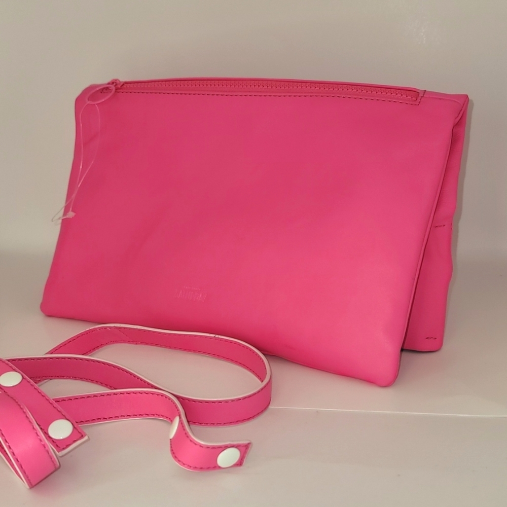 Kate Spade multi-use fold over pink leather purse Crossbody | Underarm | Handbag